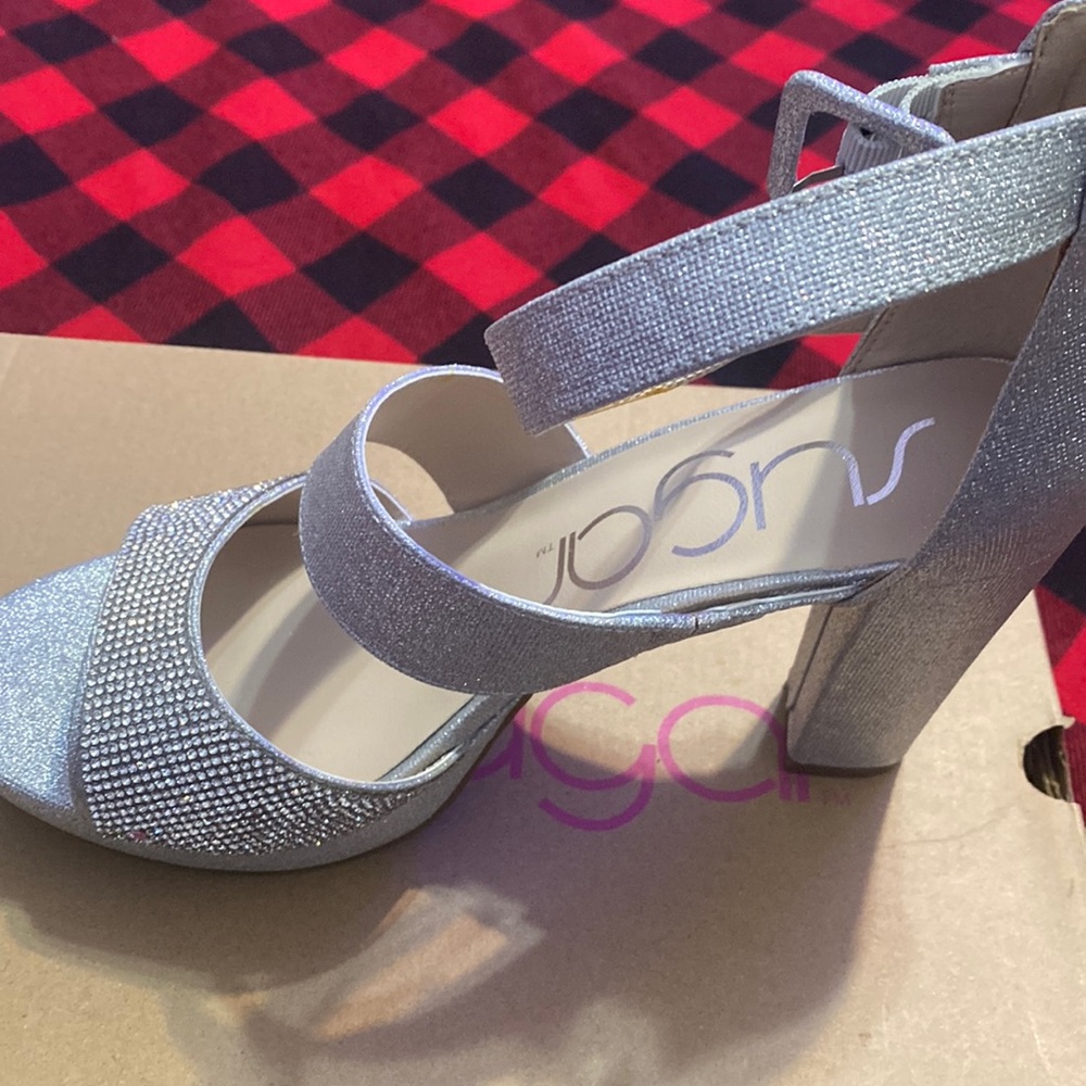 Sexy Strapped Silver Sandal (New w/o tags)